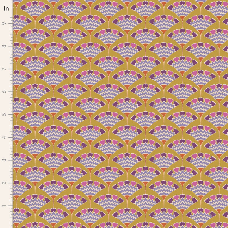 Tilda Pie in the Sky Tassleflower - MUSTARD Yardage 100481