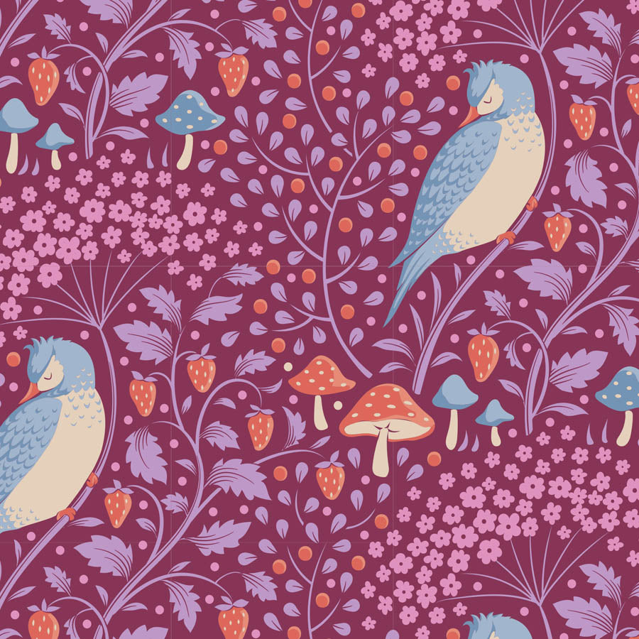 Tilda Hibernation Sleepybird - Mulberry - 100528