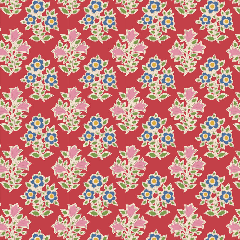 Tilda Jubilee Blender - Farm Flowers Red - 110096