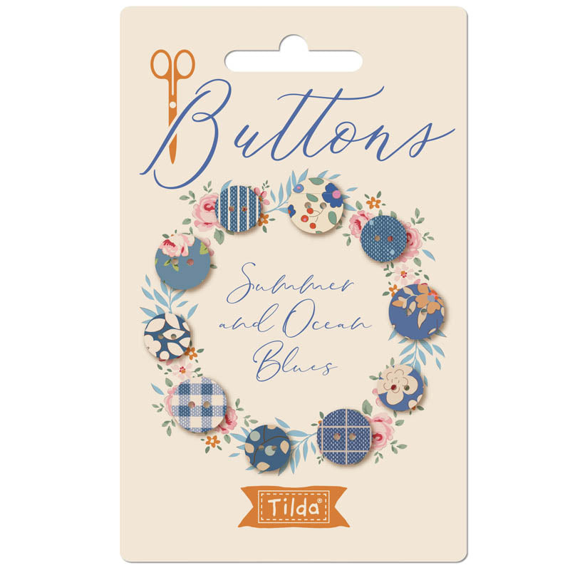 Tilda Creating Memories Summer Btn 10pc 10mm and 12mm - 400063