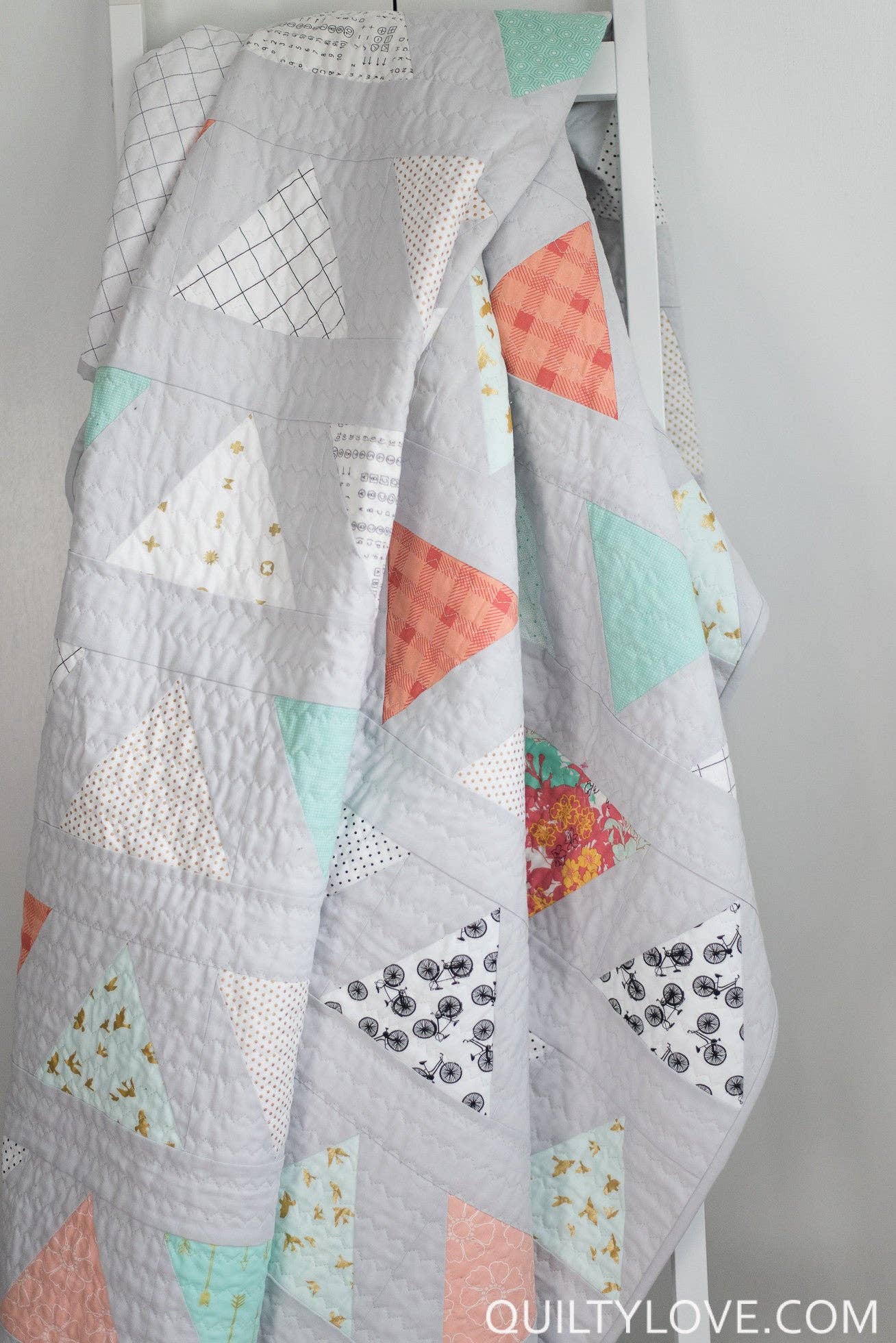 Quilty Love - Triangle Pop PAPER quilt pattern