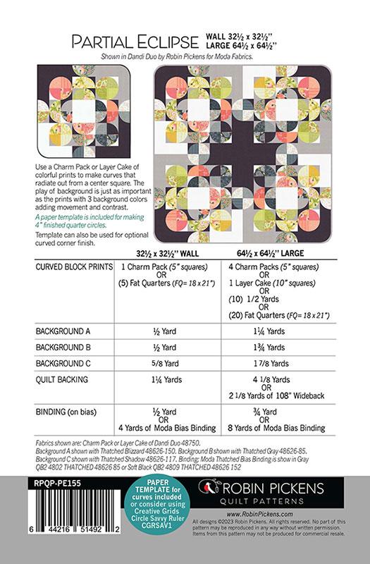 Partial Eclipse - Quilt Pattern
