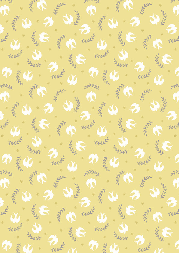 Lewis & Irene Spring Hare - Swallows on Yellow