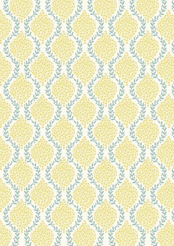 Lewis & Irene Spring Hare - Yellow Floral Trellis