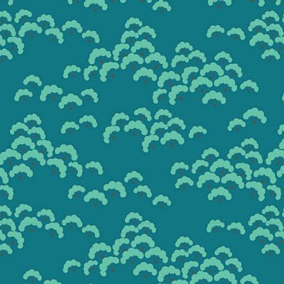 Tilda Bloomsville Cottonbloom - PETROL - 110513