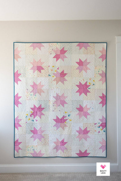 Quilty Love - Star Pop II Quilt Pattern-Printed booklet