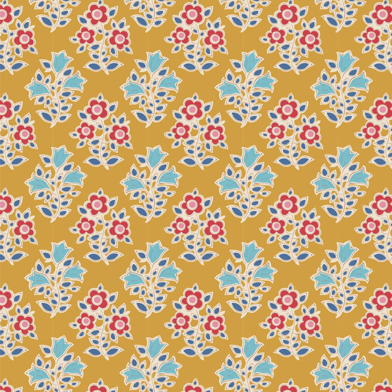 Tilda Jubilee Blender - Farm Flowers Mustard - 110098
