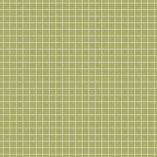 Tilda Creating Memories -  WOVEN - Spring - Plaid - Pea Green 160066