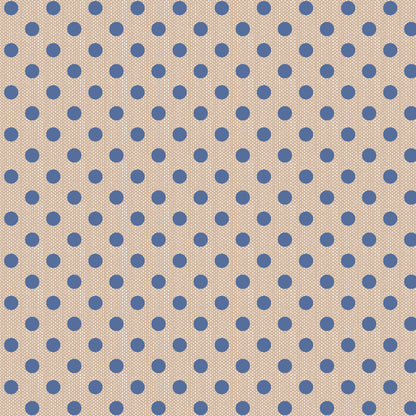 Tilda Creating Memories -  WOVEN - Summer - Polkadot Blue 160071