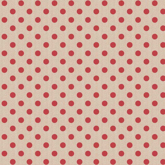 Tilda Creating Memories - WOVEN - Winter - Polkadot Red 160085