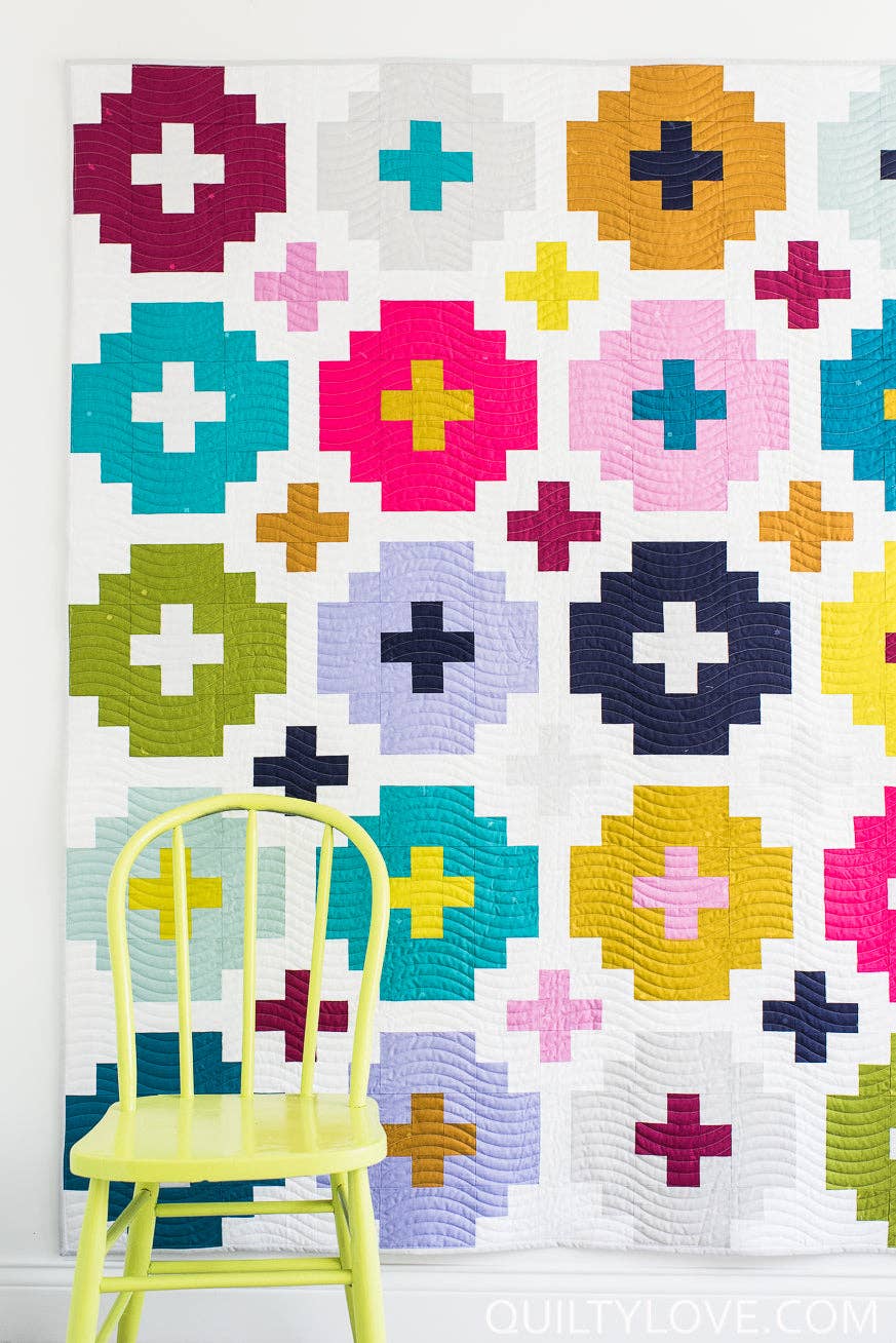 Quilty Love - Cross Tile PAPER Quilt Pattern