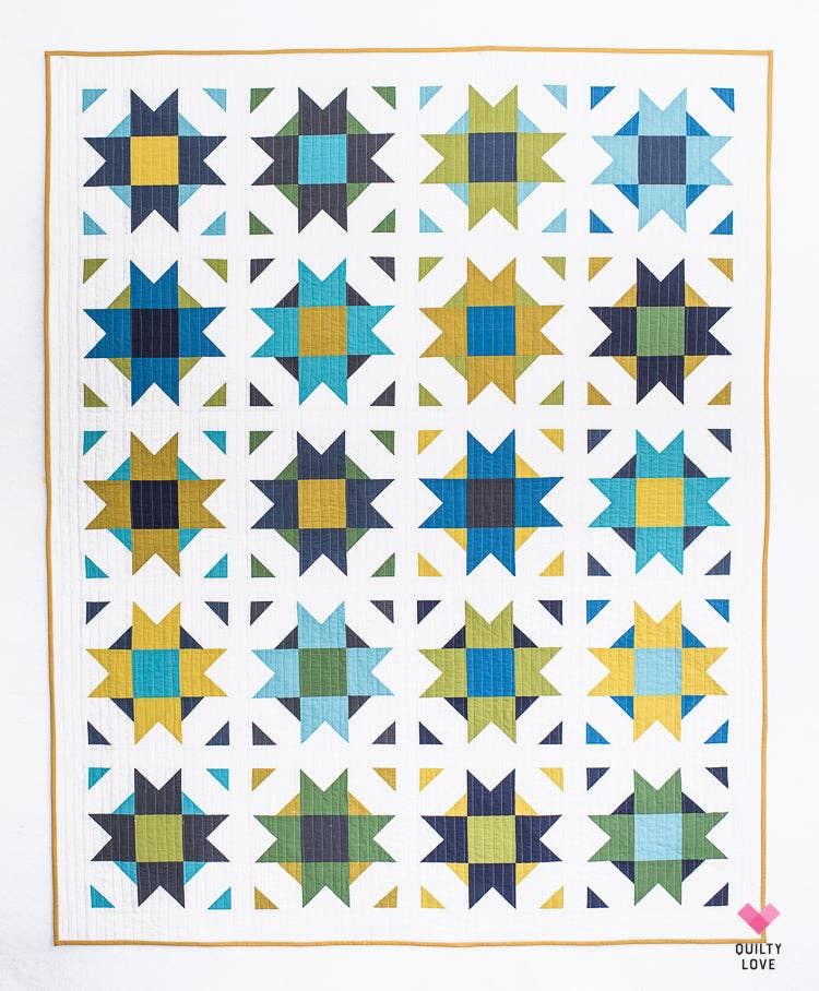 Quilty Love - Compass Star PAPER Quilt Pattern