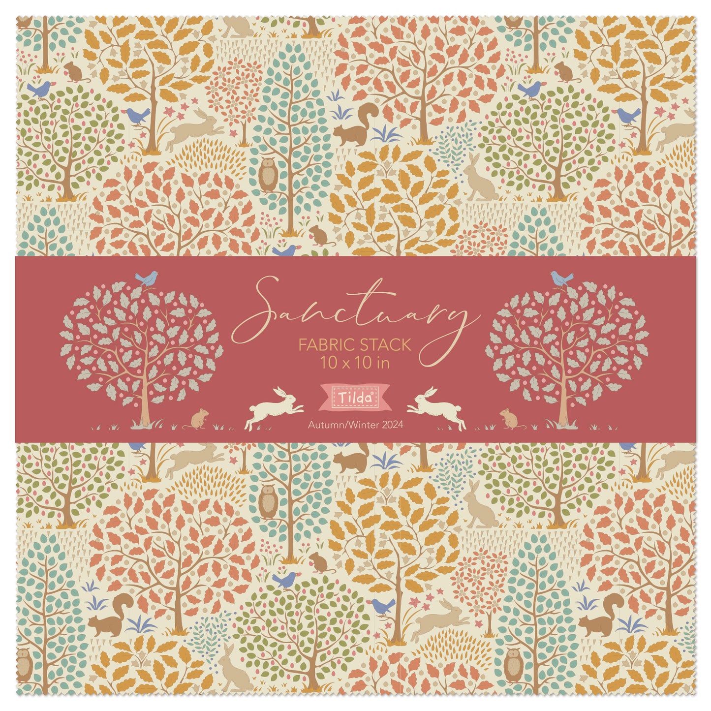 PREORDER Tilda Sanctuary Fabric Stack 10" Squares Oct 2024