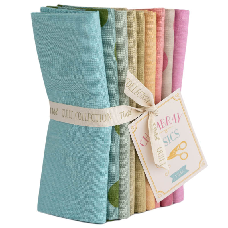 Tilda Creating Memories Seasonal Chambray  WOVEN -  SPRING PASTELS FQB 9 fabrics