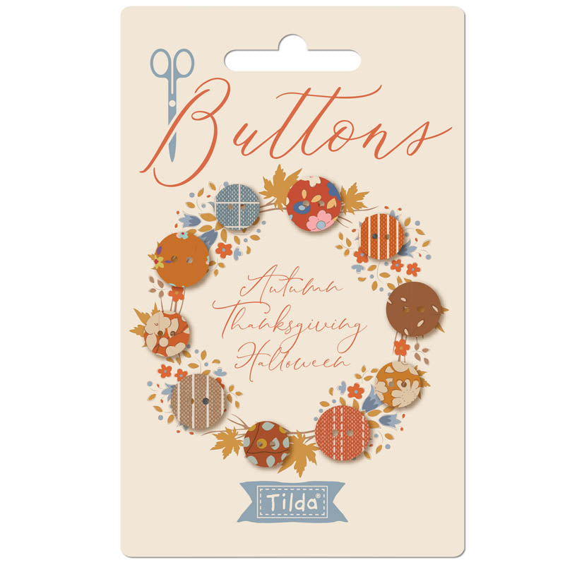 Tilda Creating Memories Autumn Btn 5pc 10mm and 12mm