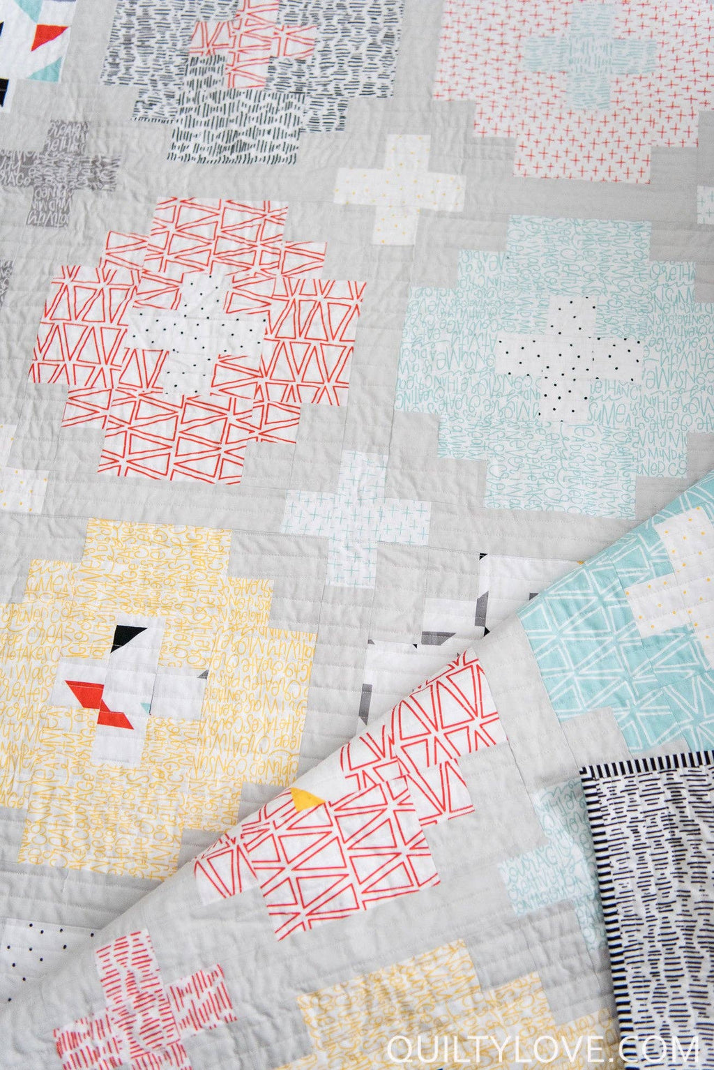 Quilty Love - Cross Tile PAPER Quilt Pattern