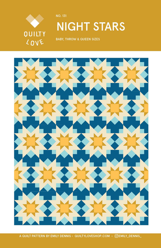 Quilty Love - Night Stars PAPER Quilt Pattern