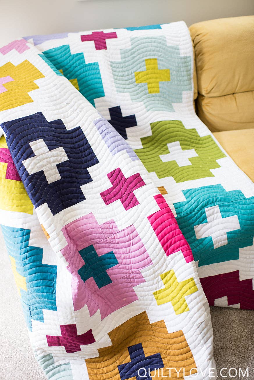 Quilty Love - Cross Tile PAPER Quilt Pattern