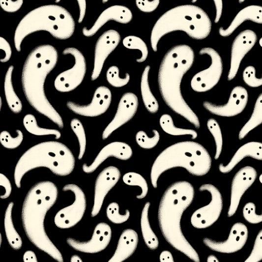 Storybook Halloween by Rachel Hauser - Who Ghost There - Black