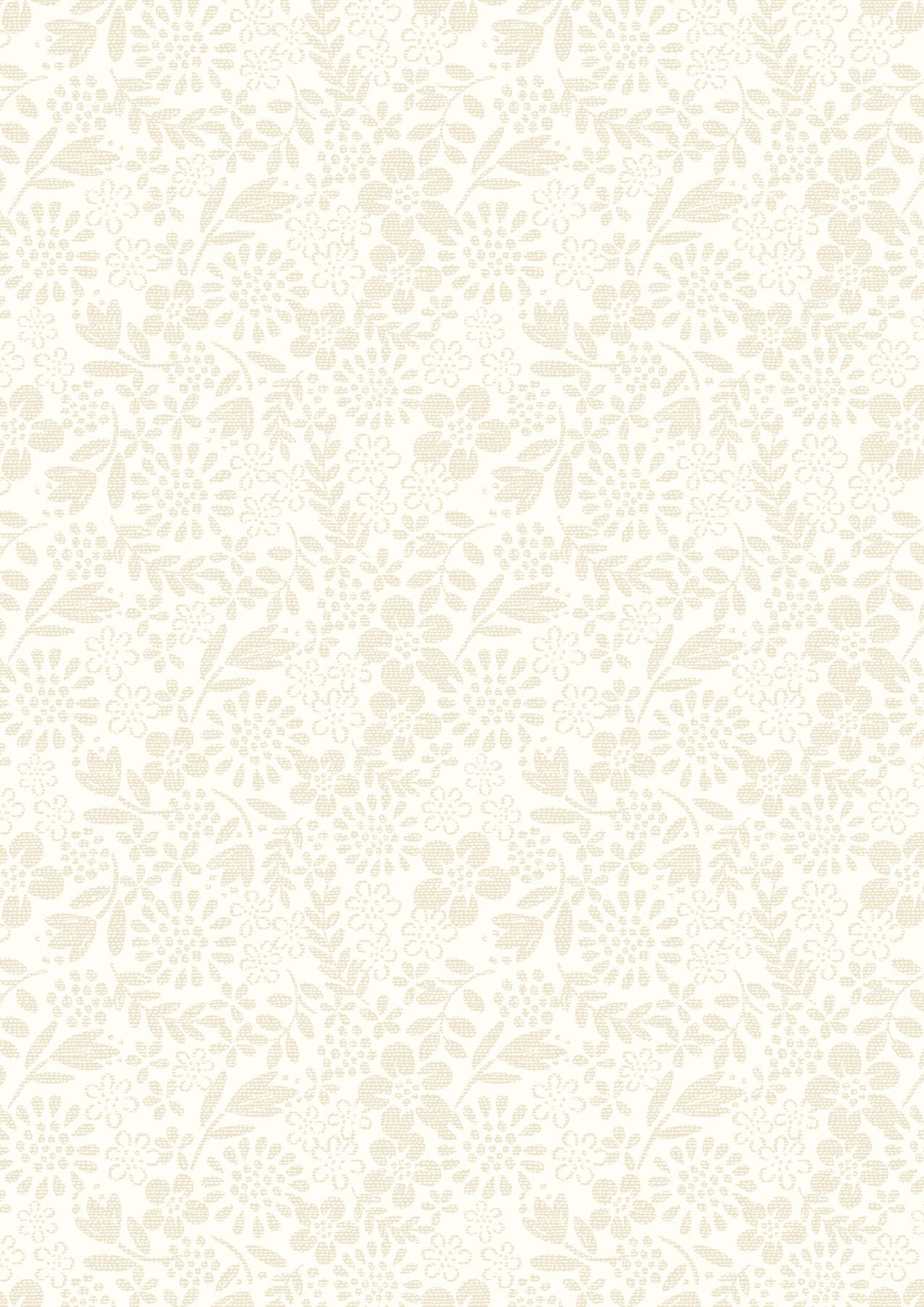 Tiny Tonals  - Floral Garden cream on cream  by Lewis & Irene  Yardage