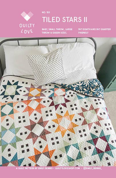 Quilty Love - Tiled Stars II Quilt Pattern - PRINTED BOOKLET