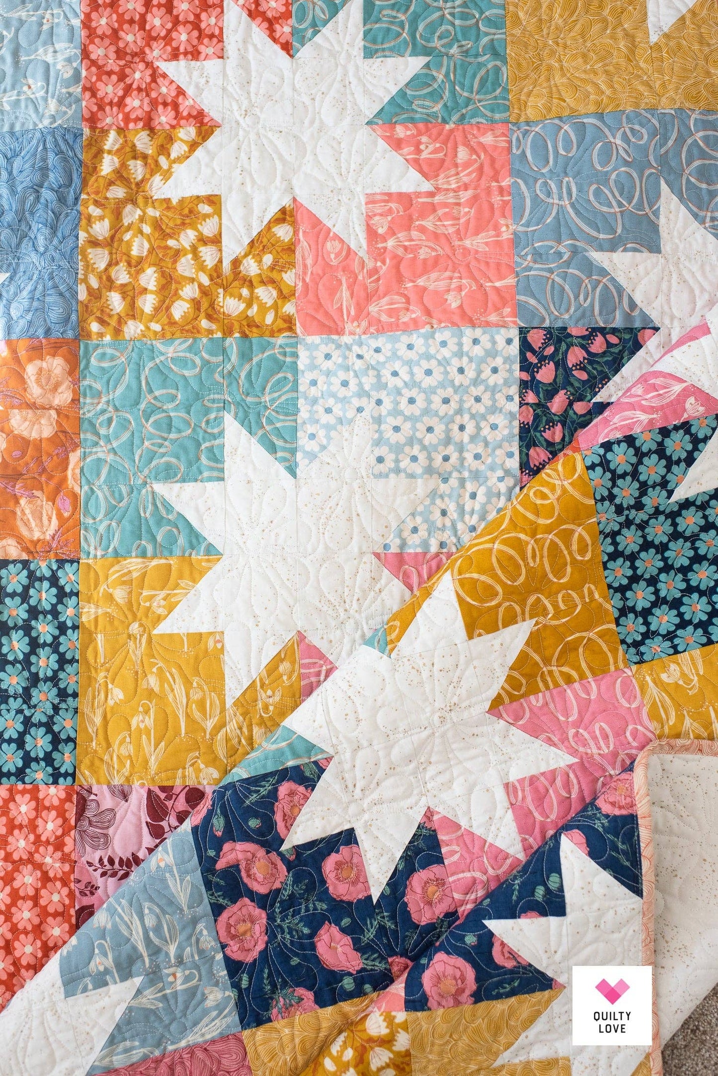 Quilty Love - Star Pop II Quilt Pattern-Printed booklet