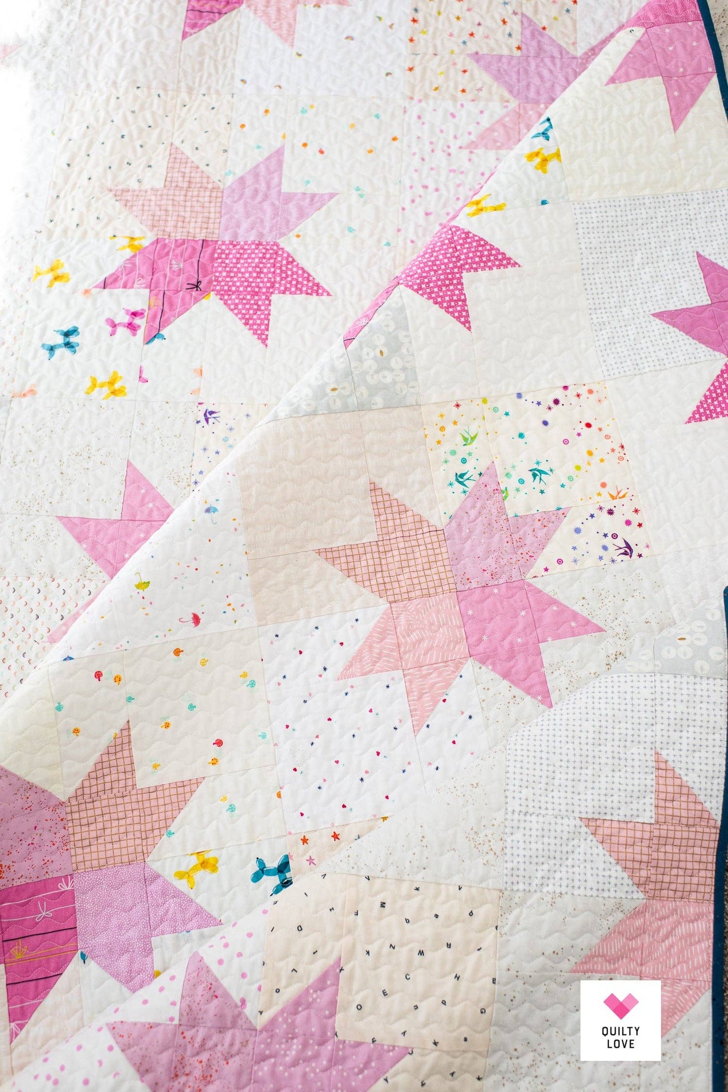 Quilty Love - Star Pop II Quilt Pattern-Printed booklet