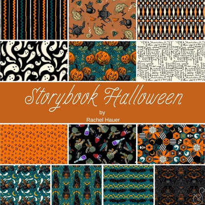 Storybook Halloween by Rachel Hauser - Pumpkin Patch - Turquoise