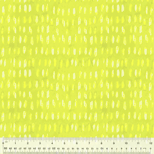 Bright World by Sharon Virtue for Windham Fabrics  - STROKES - LIMELIGHT