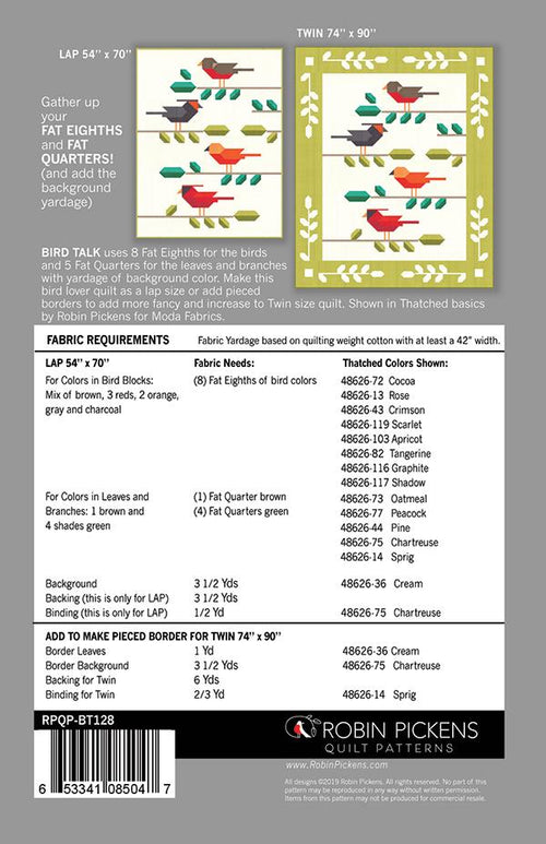 Bird Talk Quilt Pattern