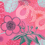 Bright World by Sharon Virtue for Windham Fabrics - BOTANICAL - BRIGHT PINK